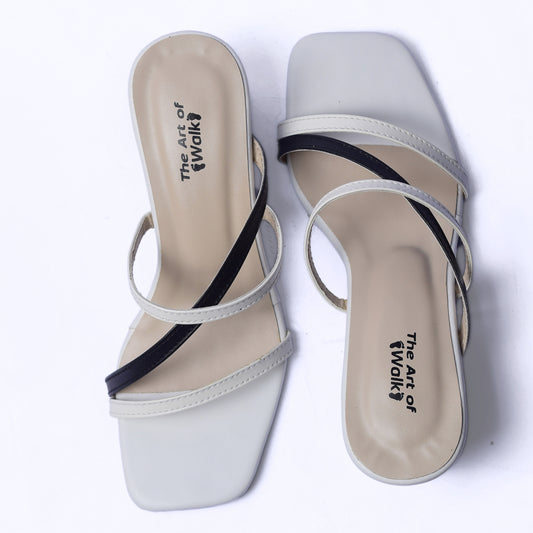 Monochrome Block Heels