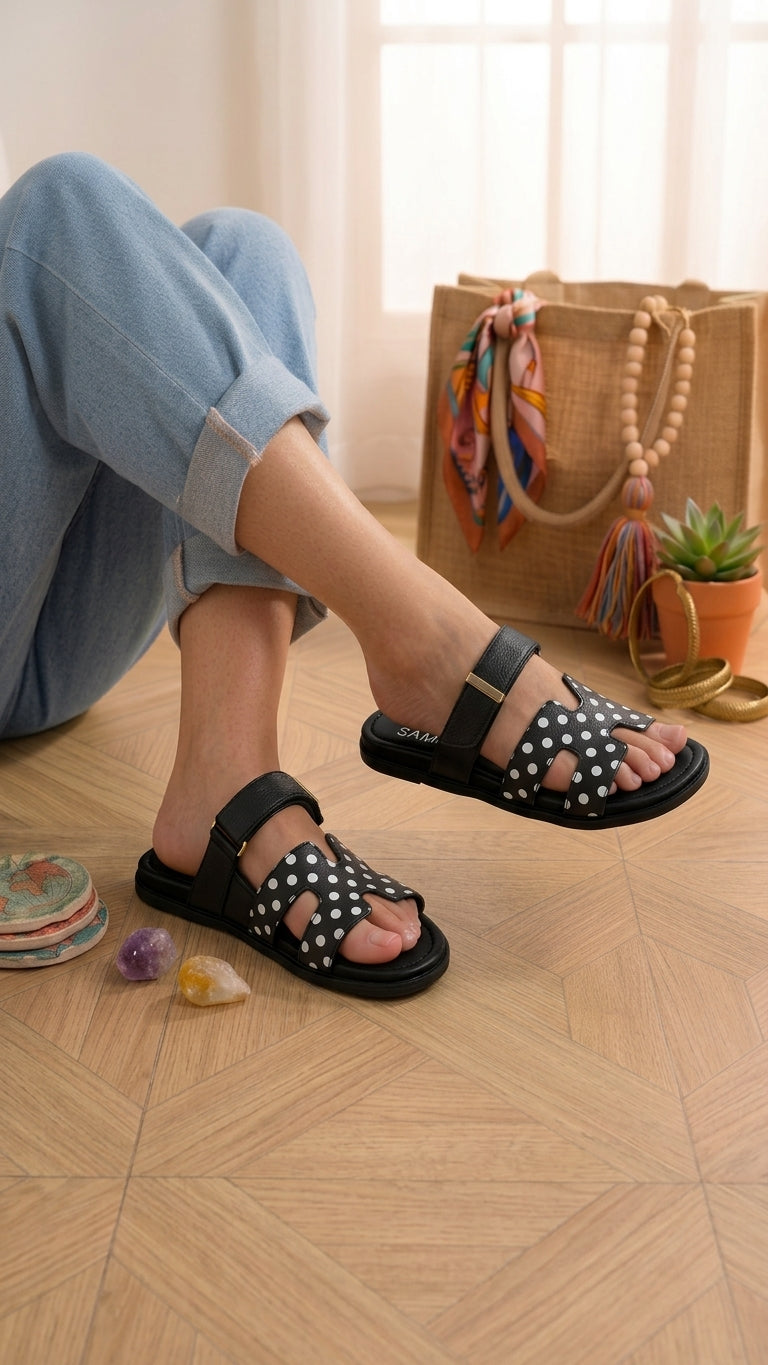Medicated Soft Sole with polka dot