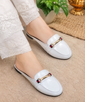Elegant Glossy Buckle Loafers