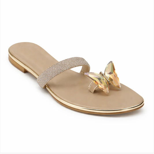 3D Butterfly Embellished Fashion Flats -