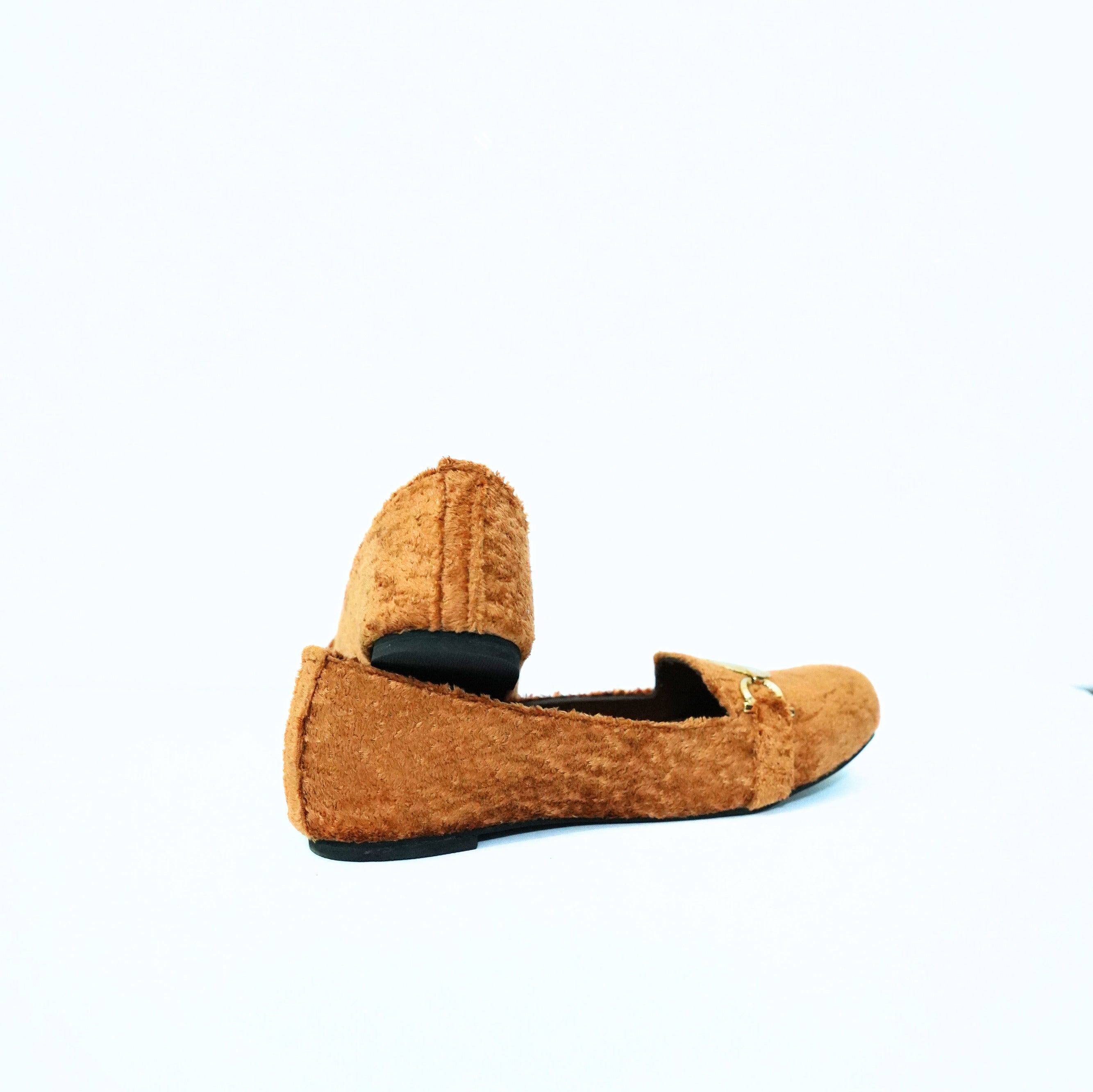 Velvet Buckle Loafers Musturd