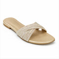 Sparkle & Shine Metallic Glamour Slides - Gold