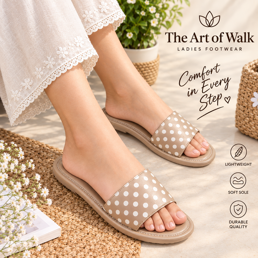 Polka Dot Comfort Slides