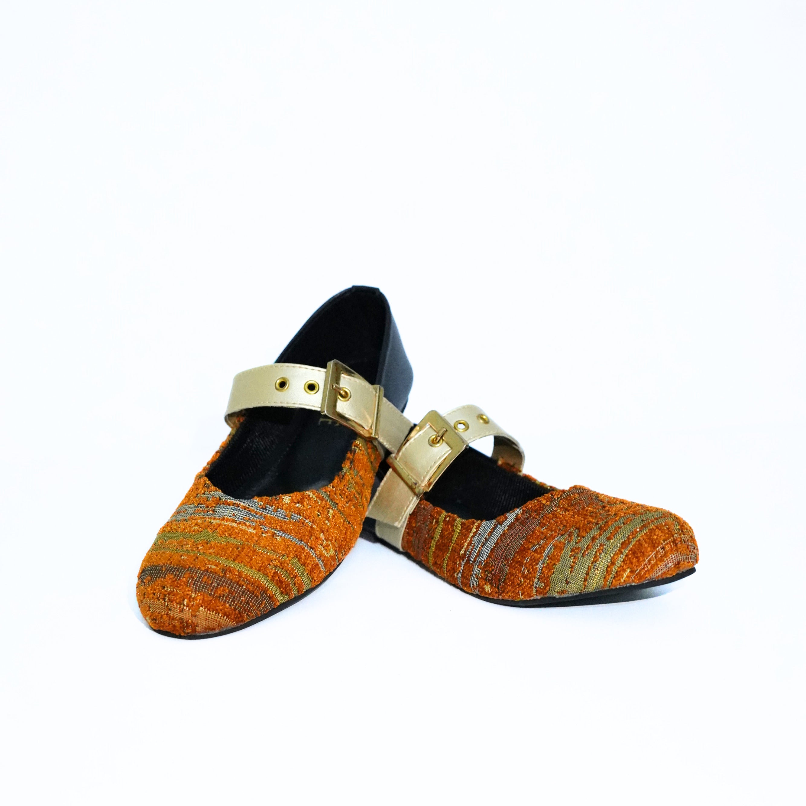 Tribal Tapestry Buckled Mustard