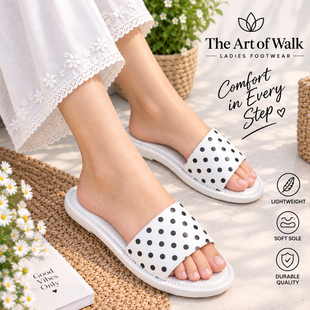 Polka Dot Comfort Slides